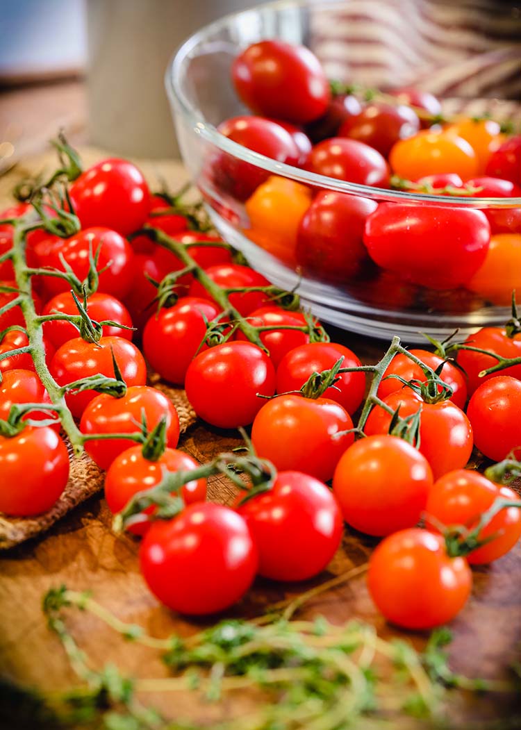 cherry tomatoes on counter