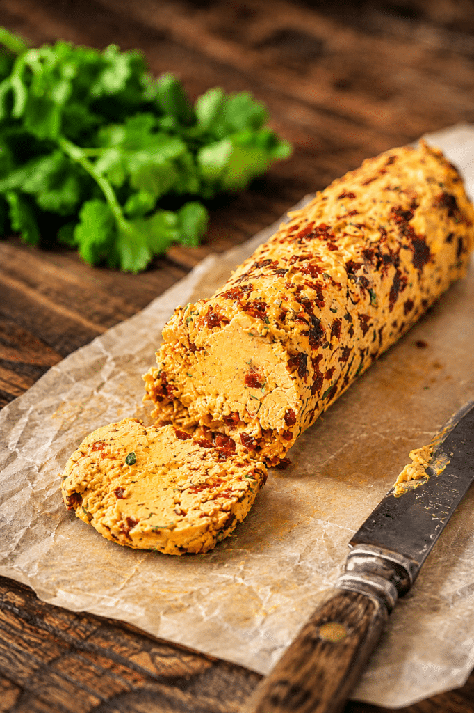 Chipotle butter, rolled into a log and sliced