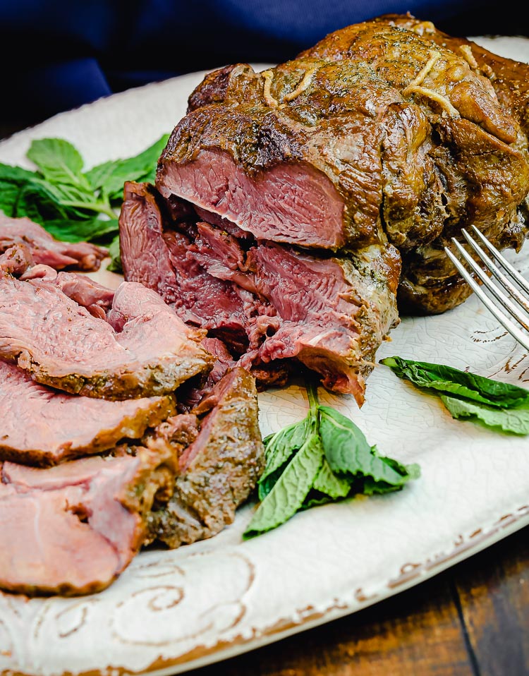 sliced boneless leg of lamb