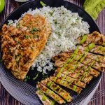 how to grill juicy chicken breasts overhead view