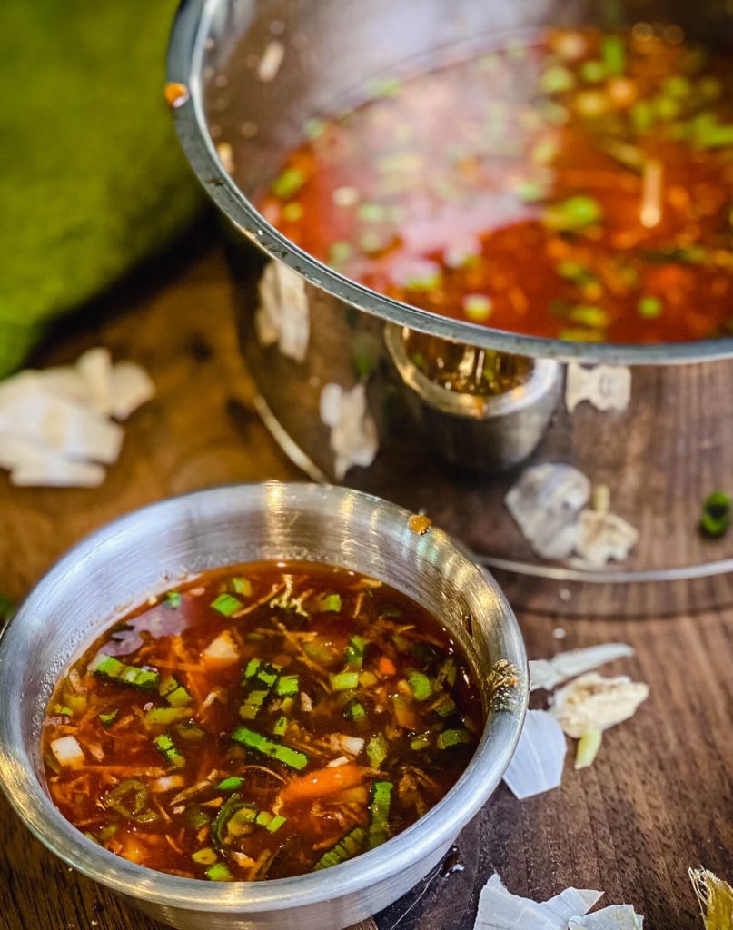 Honey and sriracha sauce in a small bowl