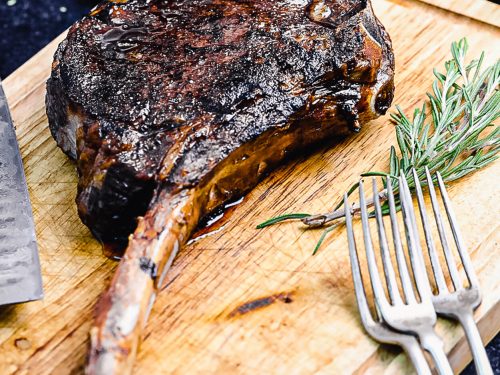 Tomahawk Ribeye on a Gas Grill