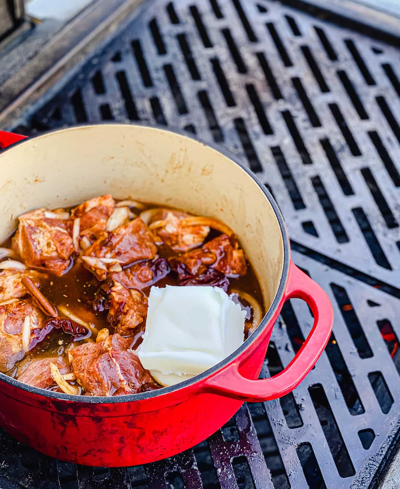 pork carnitas on the grill