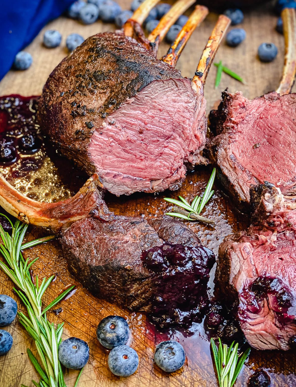 Grilled Rack Of Venison w/ Blueberry Compote Grillseeker