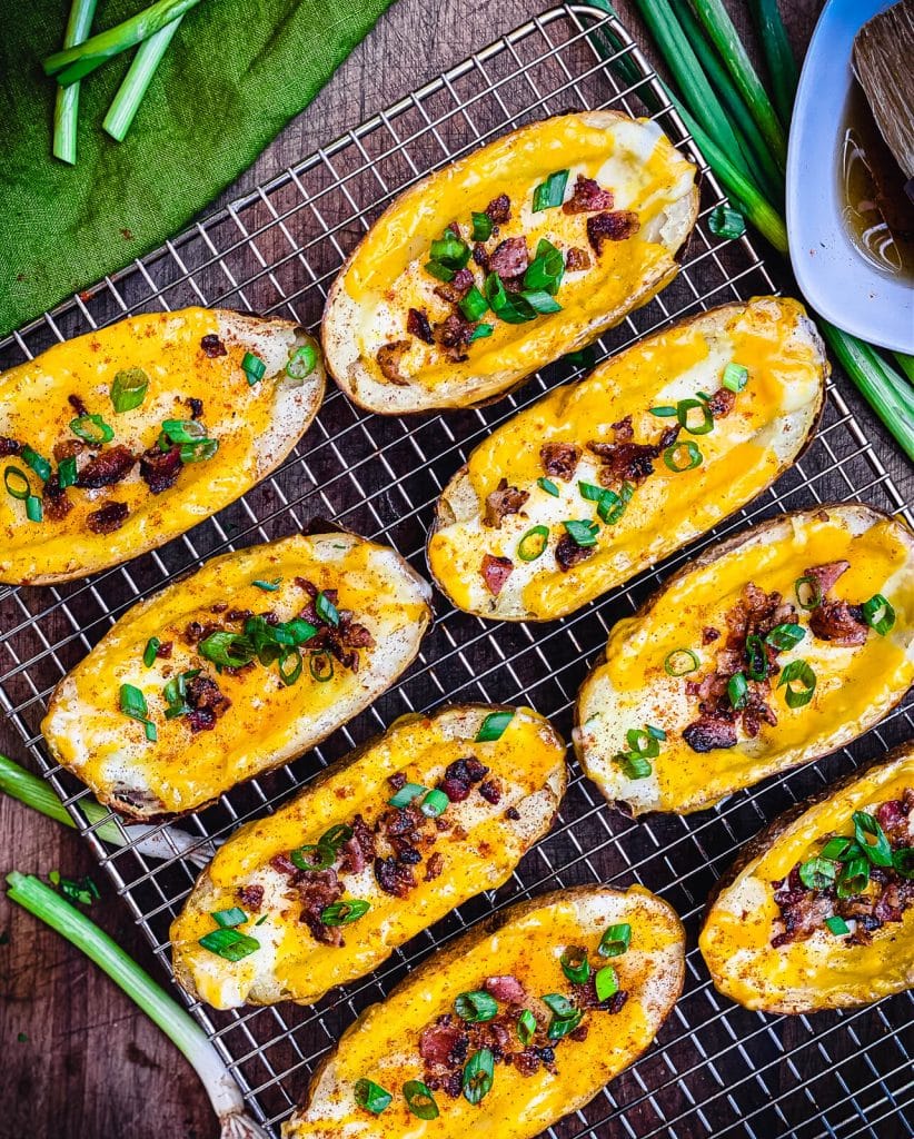 finished baked potato skins