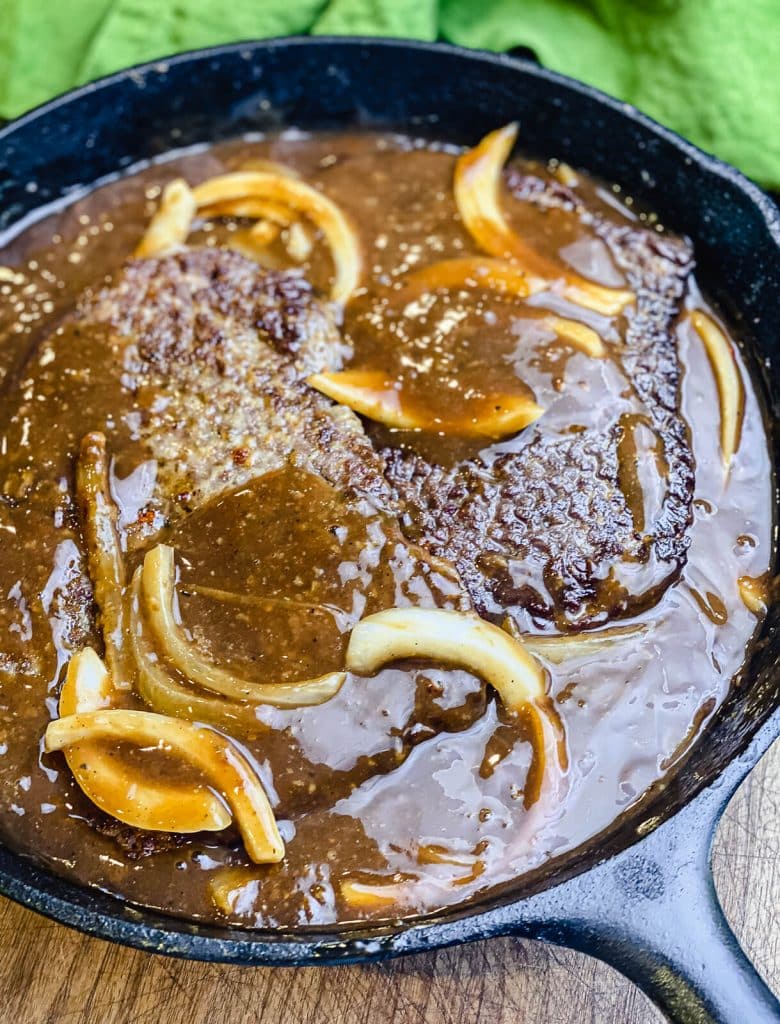 cube steaks in onion gravy