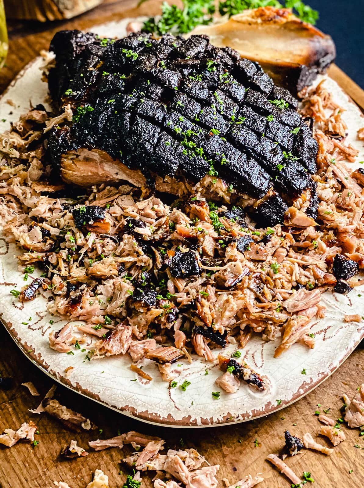 pulled smoked pork shoulder