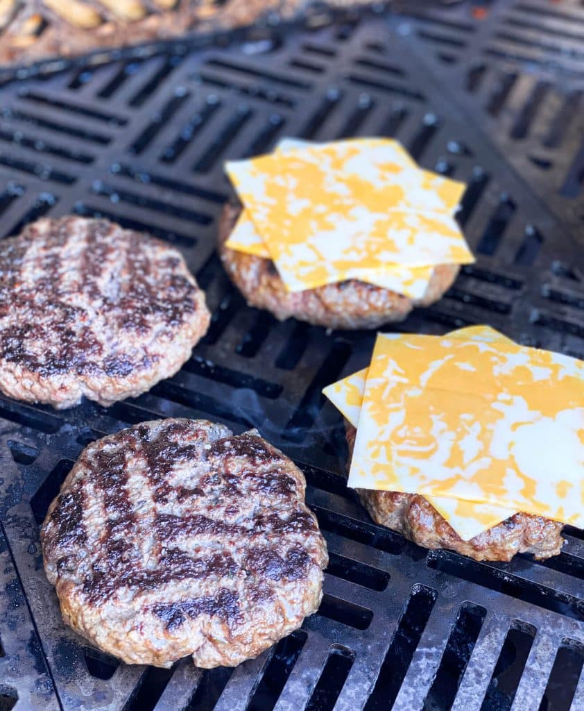 burgers over indirect heat
