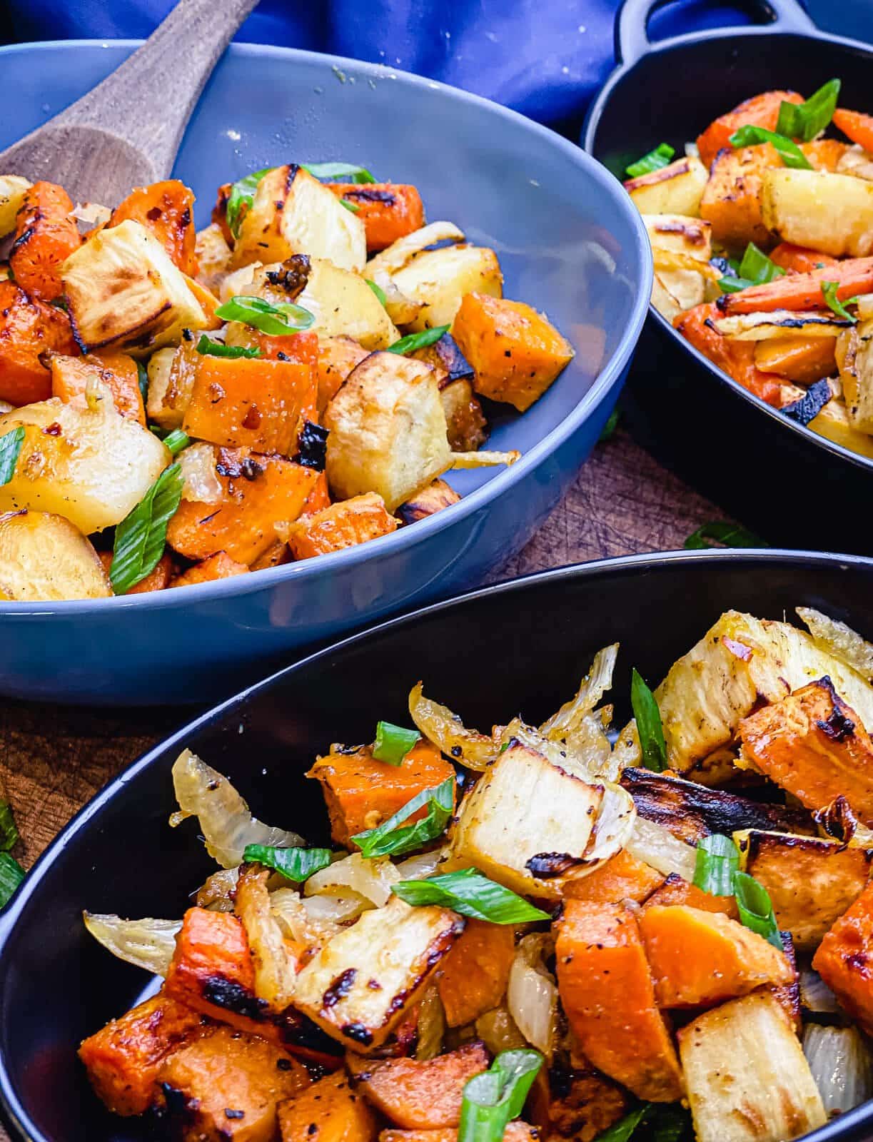 bowl of roasted root vegetables