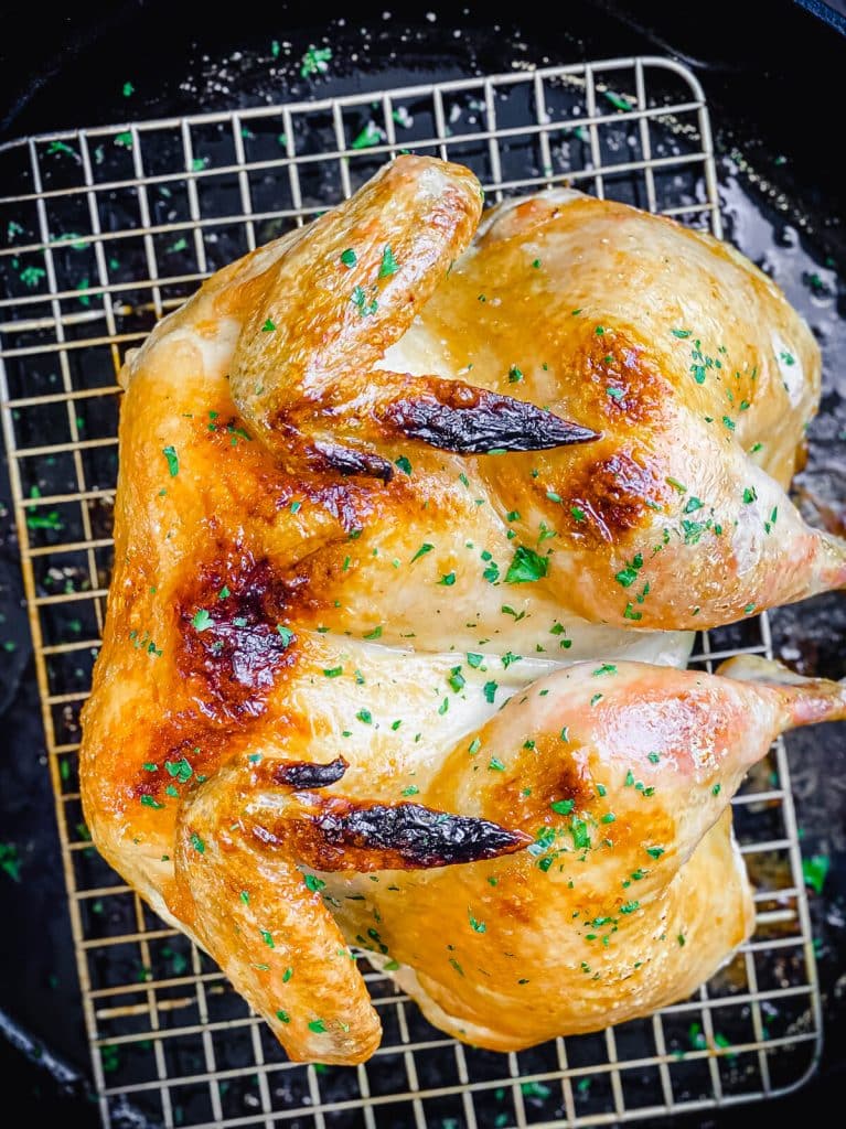 roasted chicken with crispy skin