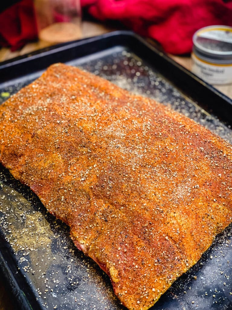 smoked seasoning sweated into beef ribs