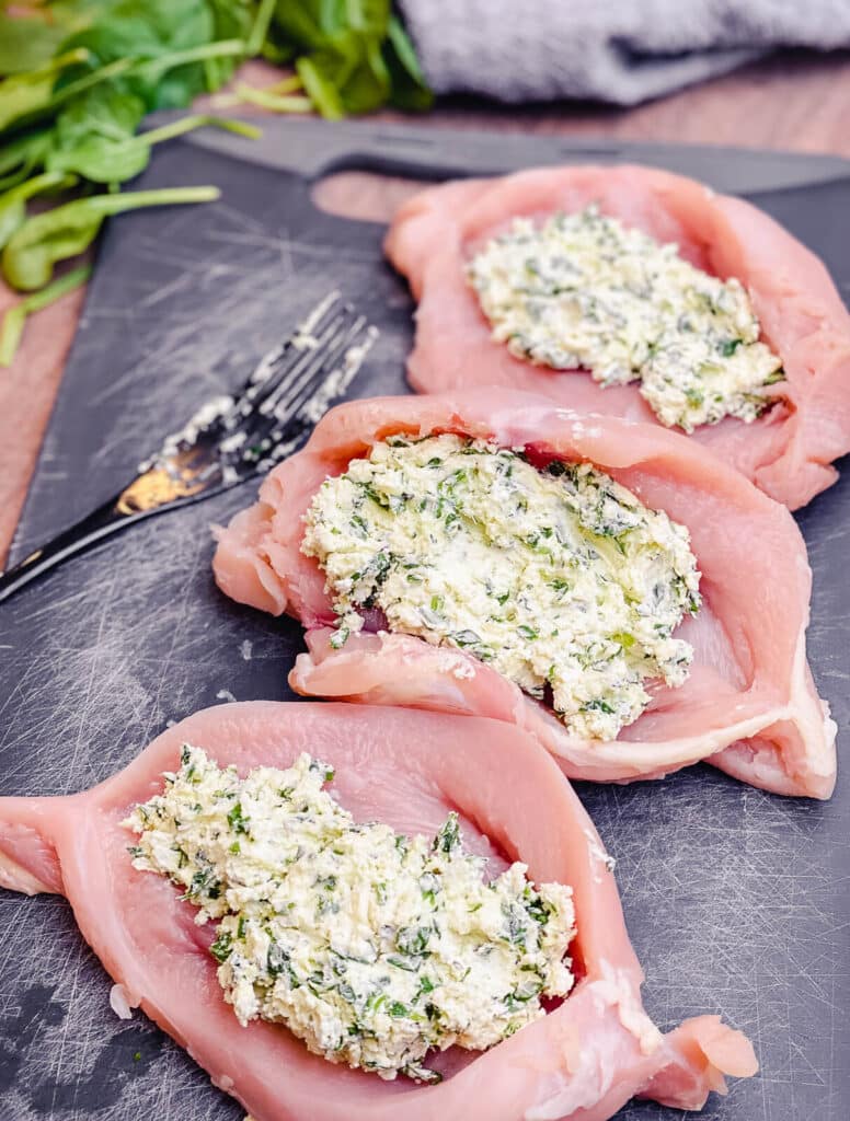 chicken breast stuffed with spinach and cheese