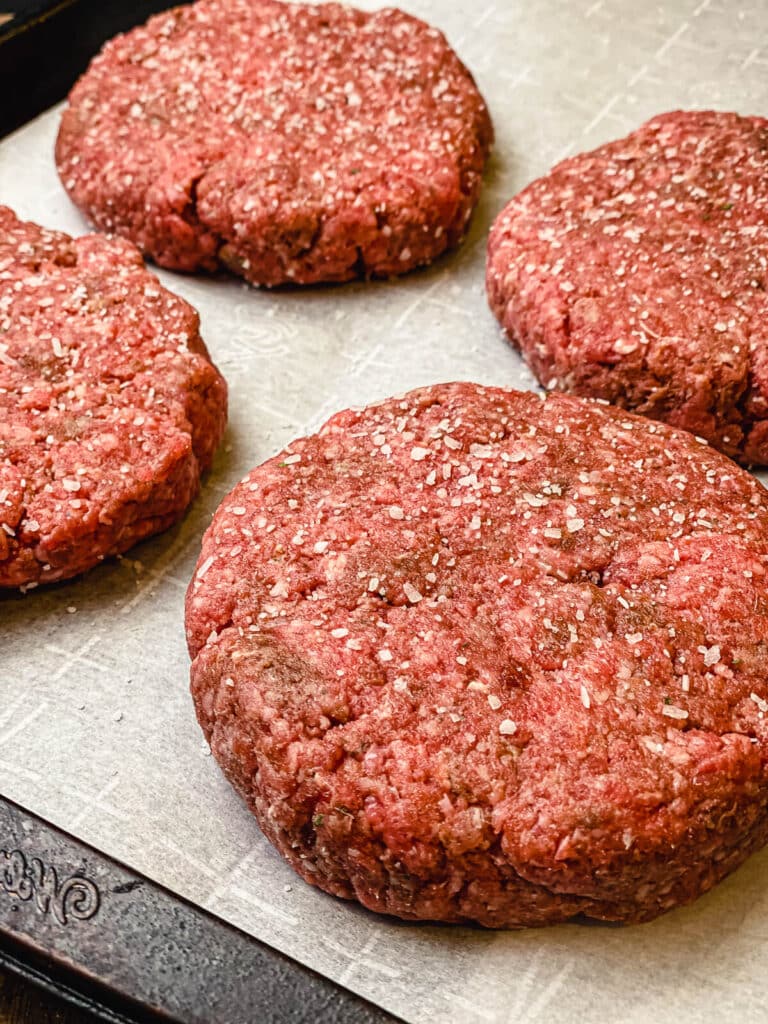 seasoned ground beef patties