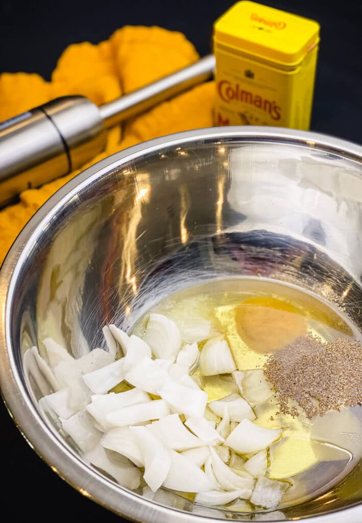 ingredients for the best coleslaw recipe dressing in a bowl