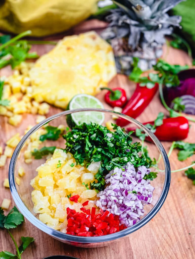 ingredients for pineapple salsa recipe