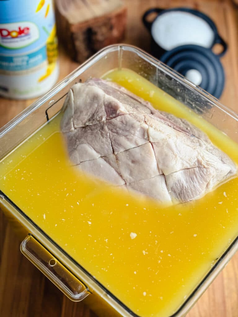 pork shoulder in pineapple brine