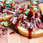 pulled pork sandwich with bbq sauce