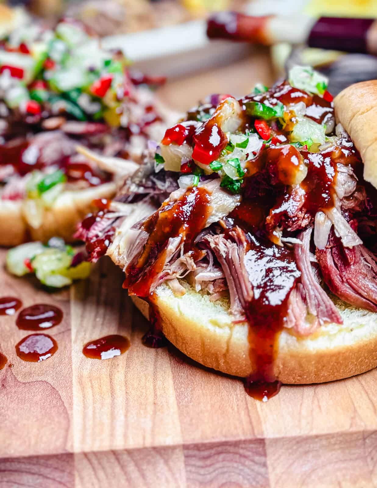 pulled pork sandwich with bbq sauce