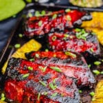 Huli Huli ribs with scallions and pineapple