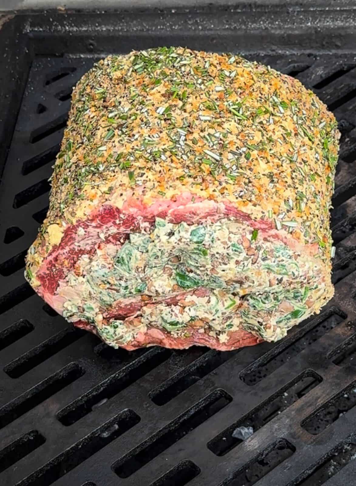 Rosemary Crusted Stuffed Prime Rib Grill Outdoor Recipes Grillseeker