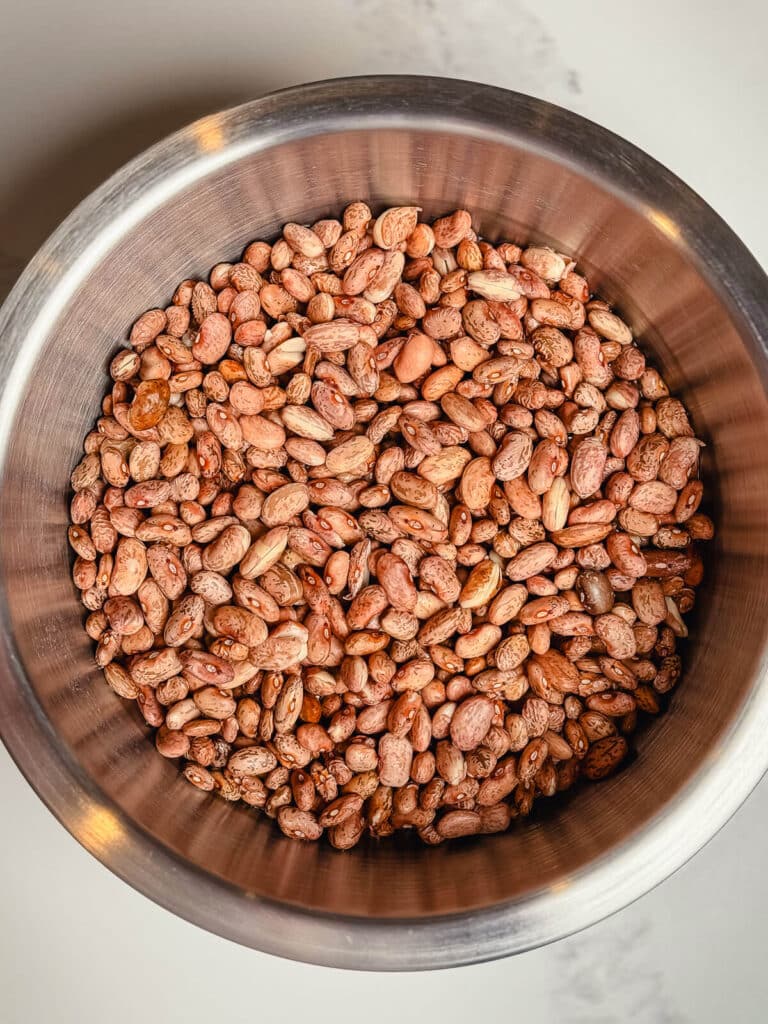 dried beans that have soaked up water