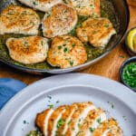 seared chicken with chicken pan sauce