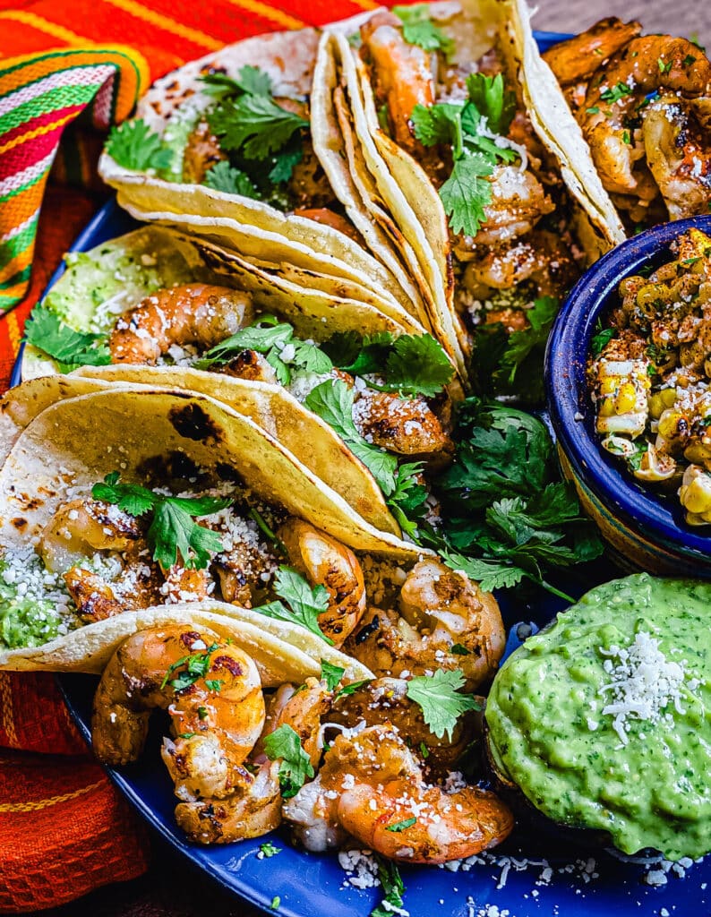 plate full of tequila lime tacos