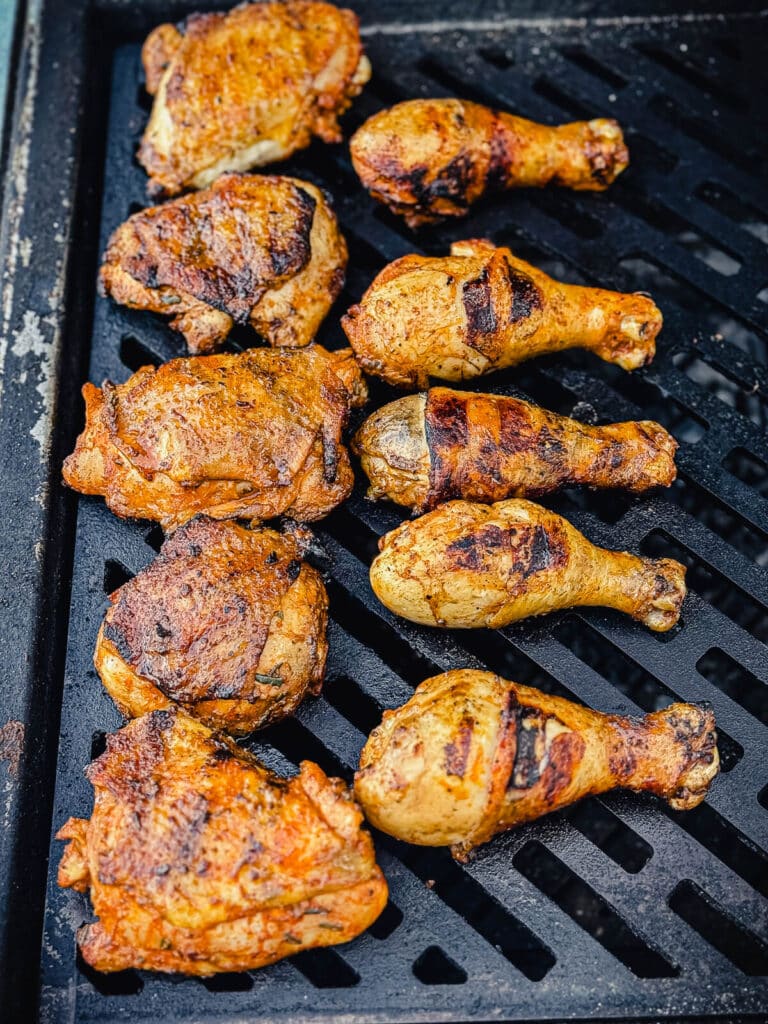 chicken on a grill over indirect heat