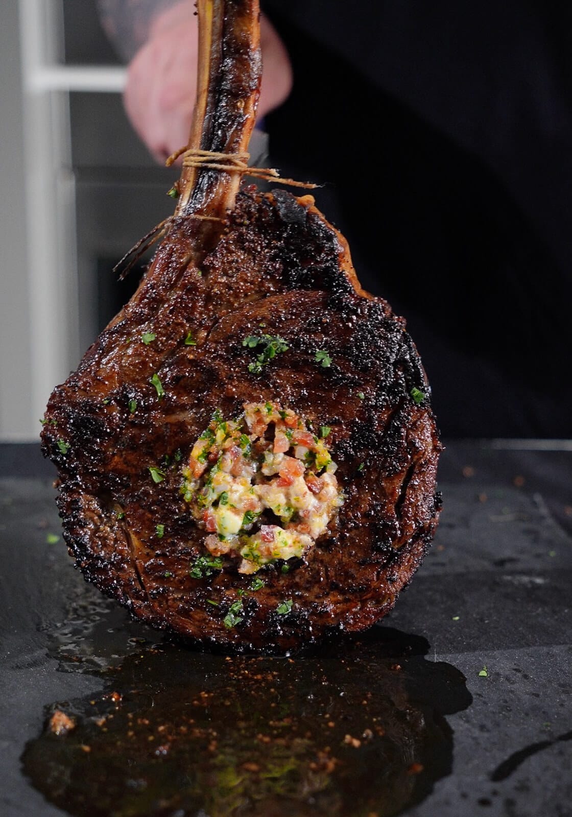 bacon butter on a steak