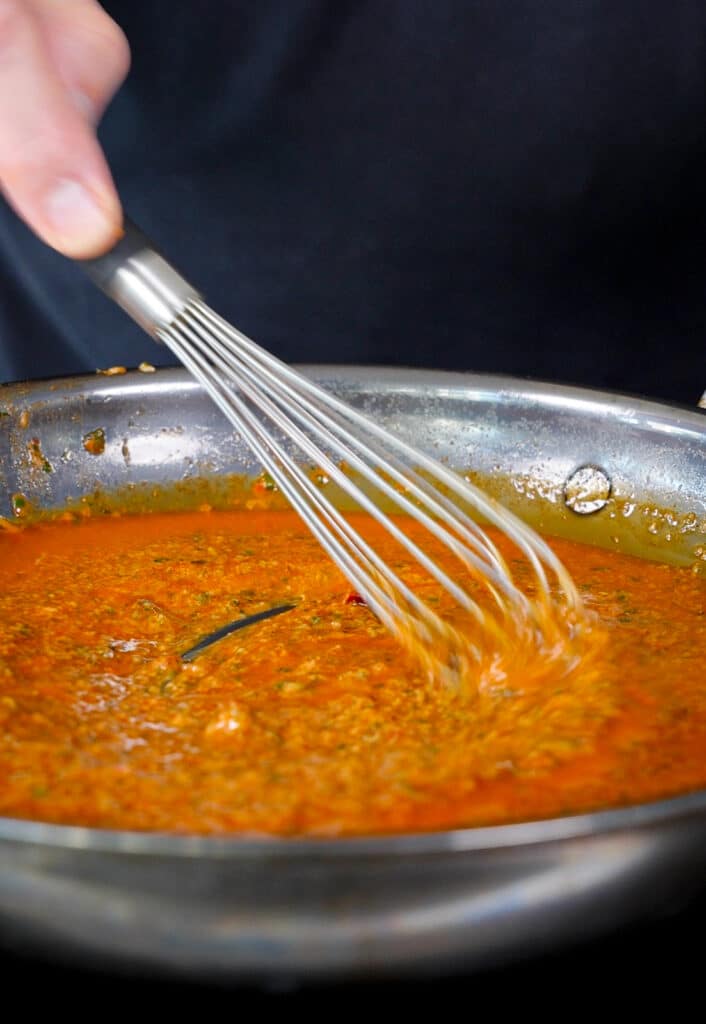 cowboy butter being whisked together