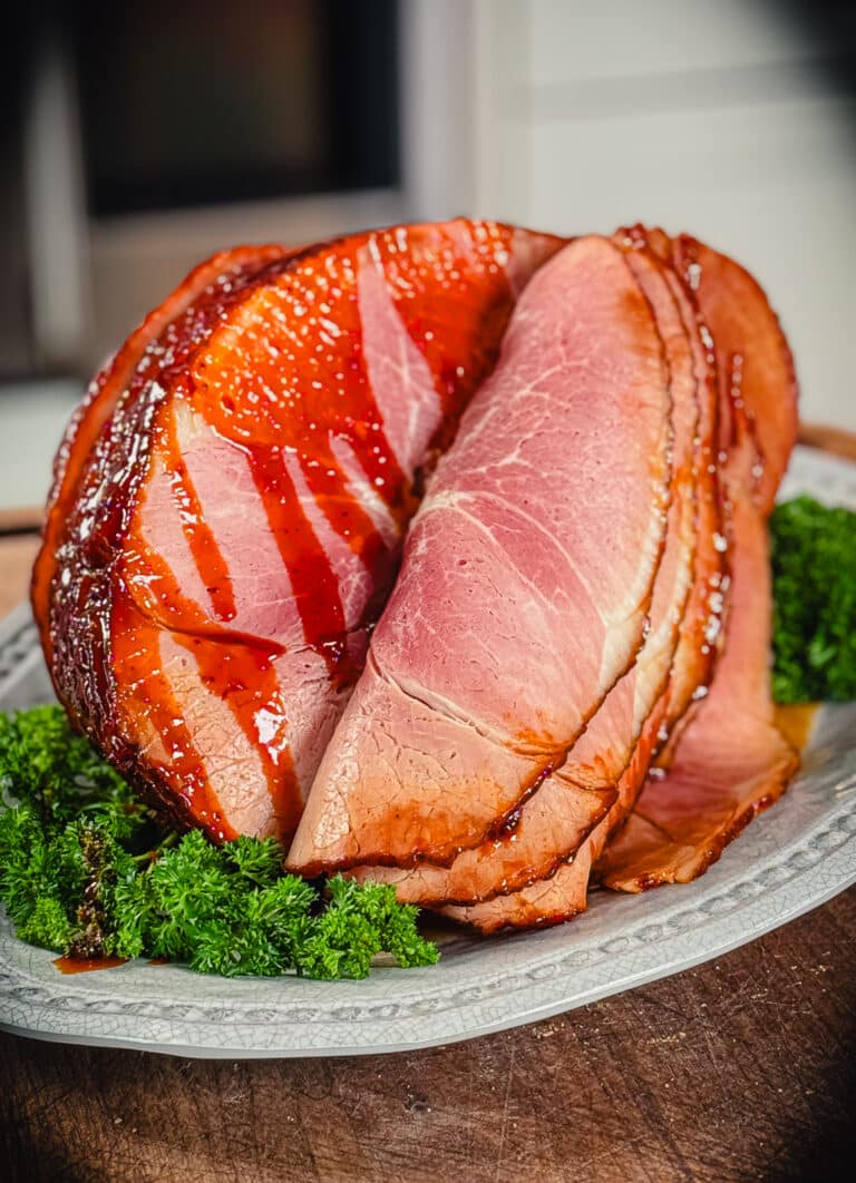 double smoked ham with pineapple and gochujang glaze
